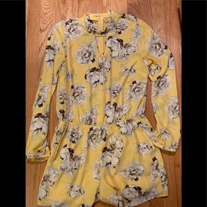 Yellow floral romper